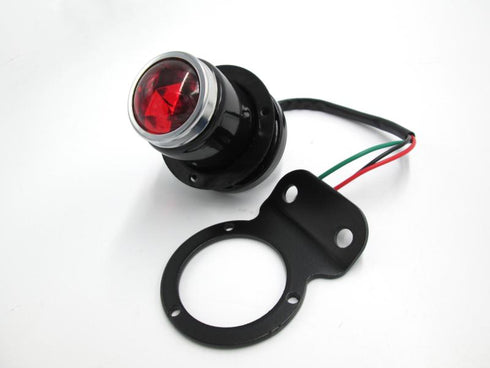 Stop calavera para motos trasera con boton cromado